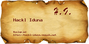 Hackl Iduna névjegykártya